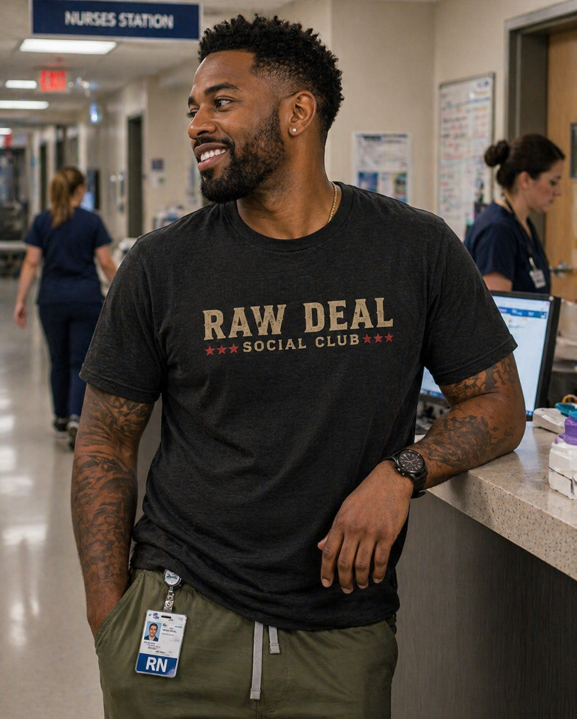 T‑Shirt — 'Rx America' Prescription Bottle Graphic Tee ("Side Effects May Include")