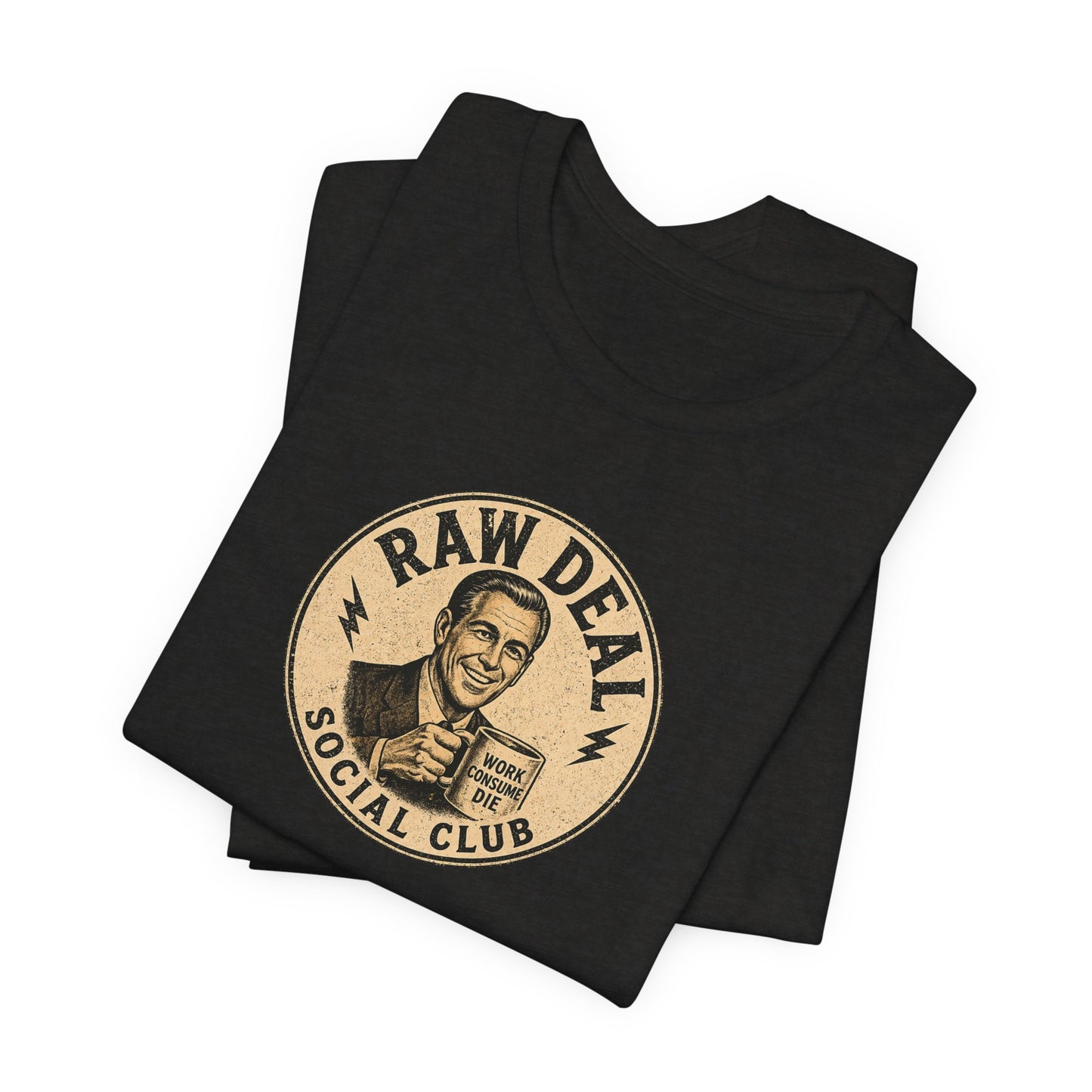 Raw Deal Social Club Tee — Vintage Retro Graphic T-Shirt